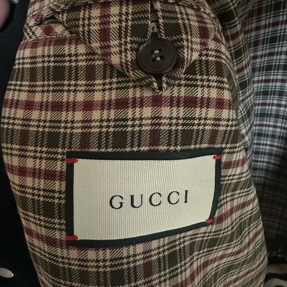 SOLD Gucci Interlocking G Horsebit Panelled Bomber Leather Jacket In Black - Picture 13 of 16